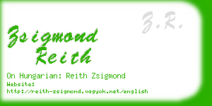 zsigmond reith business card